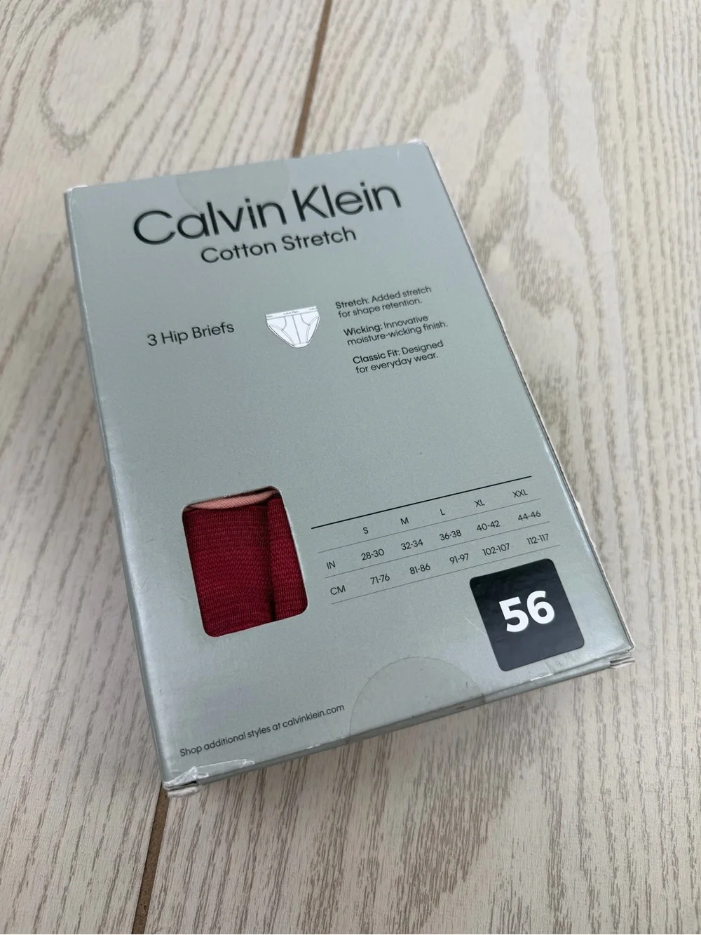 Calvin Klein Men's Cotton Stretch 3pk. Classic Fit Hip Brief XL Red Multi $47.50